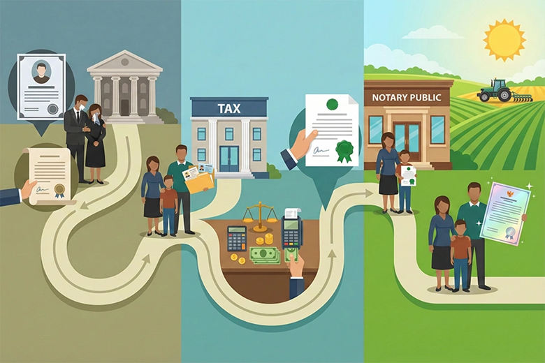 پرداخت مالیات بر ارث زمین کشاورزی