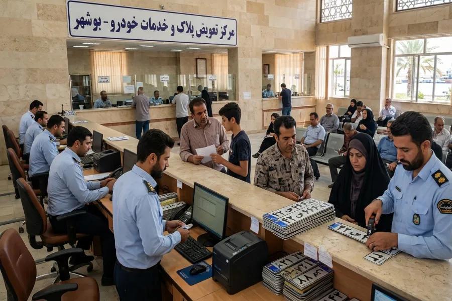 سامانه تعویض پلاک بوشهر