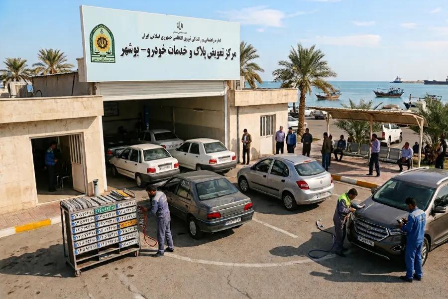تعویض پلاک بوشهر نوبت دهی