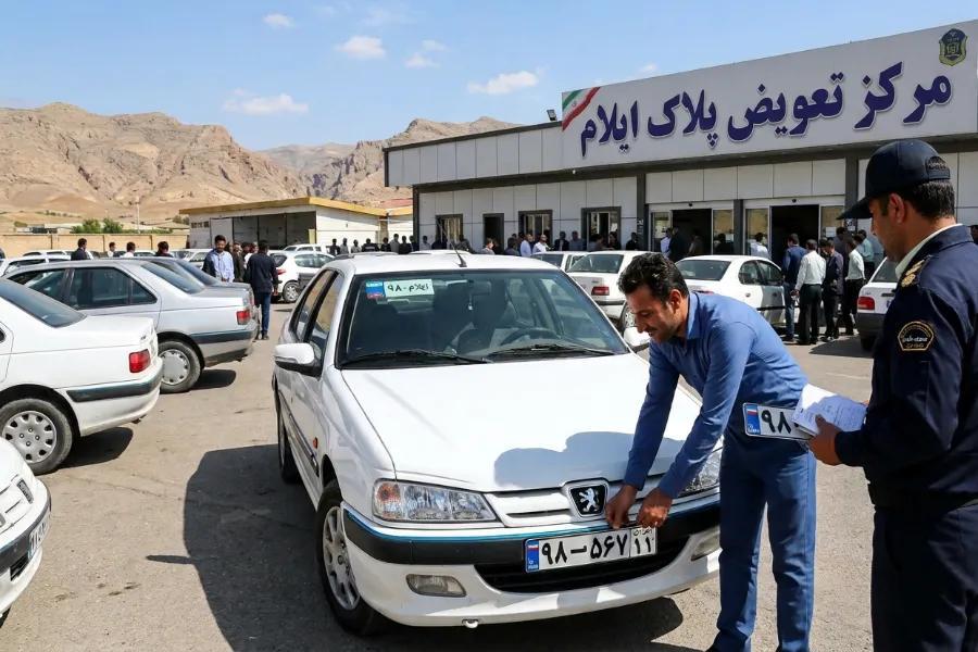 نوبت تعویض پلاک ایلام