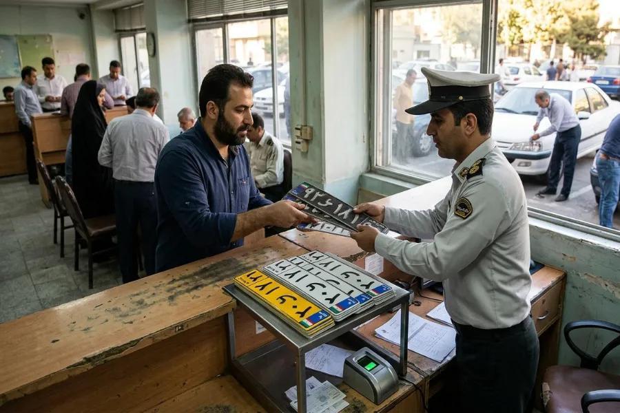 اخذ نوبت تعویض پلاک زاهدان